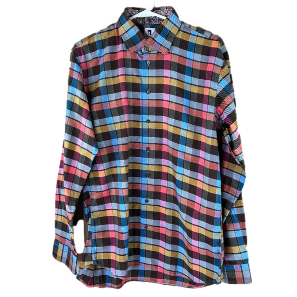 Blazer for Men Men’s Button Down Gingham  Plaid Shirt